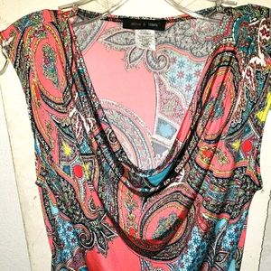 Jennie & Marlis multi color Sleeveless Blouse sz s